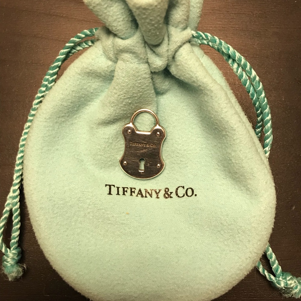 Tiffany & Co Silver Lock Pendant Charm With Pouch